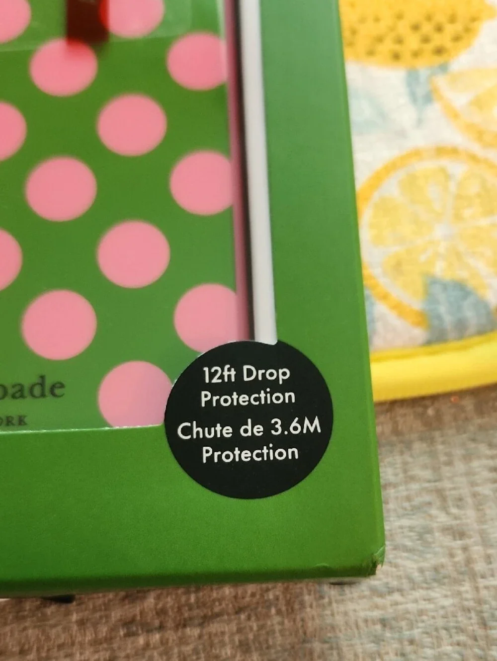 kate spade Green Case with Pink Polka Dots for iPhone